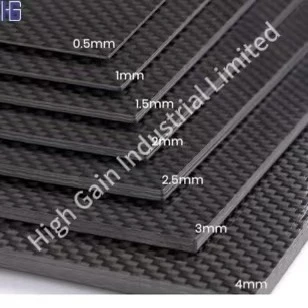 Karbon fiber levhanın ortak kalınlığı nedir?